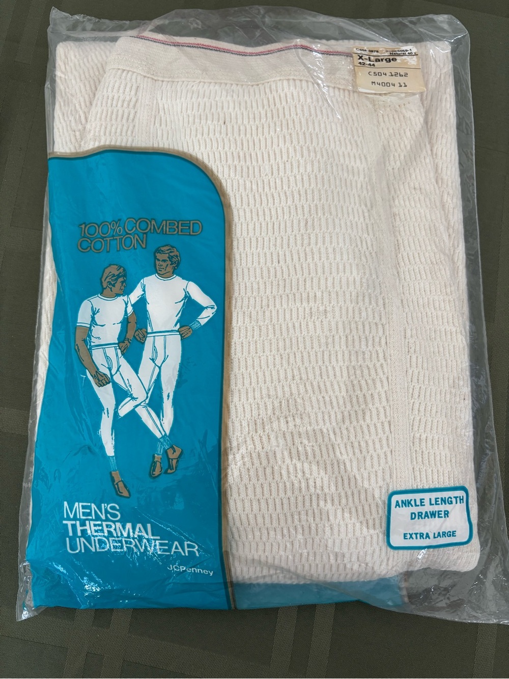 Thermal mens XL XLG long underwear. Vintage. JCPenney. NWT